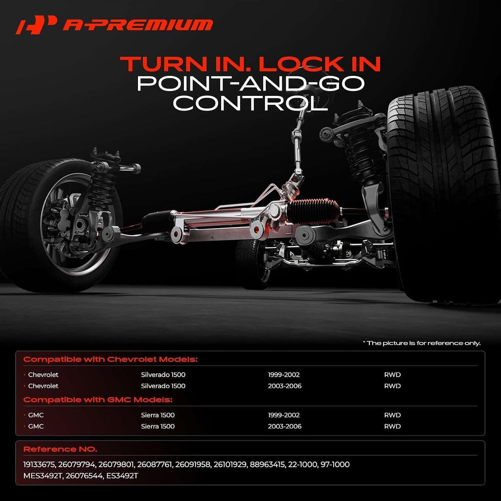 A-Premium Rack and Pinion Kit For Chevy Silverado 1500 GMC Sierra 1500 RWD