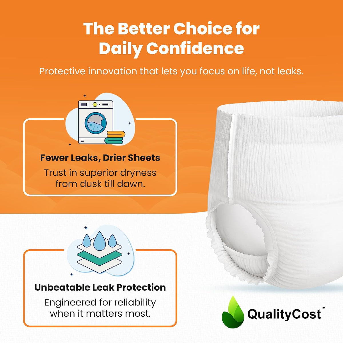 3XL (64–85 inch Waist), Pull-Ups, 10 Count, Diaper QualityCost Adult Diapers Women and Men Incontinence Overnight –