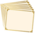 50 Pieces Gold Foil Certificate Paper 11x8.5 Inch for Printing,White | Blank Award Sheets for Recognition and
