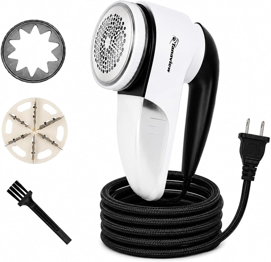 Power Corded Electric Fabric Shaver | No Battery, Pilling & Fuzz Remover for Clothes, Furniture, Couch, Sweaters, 6