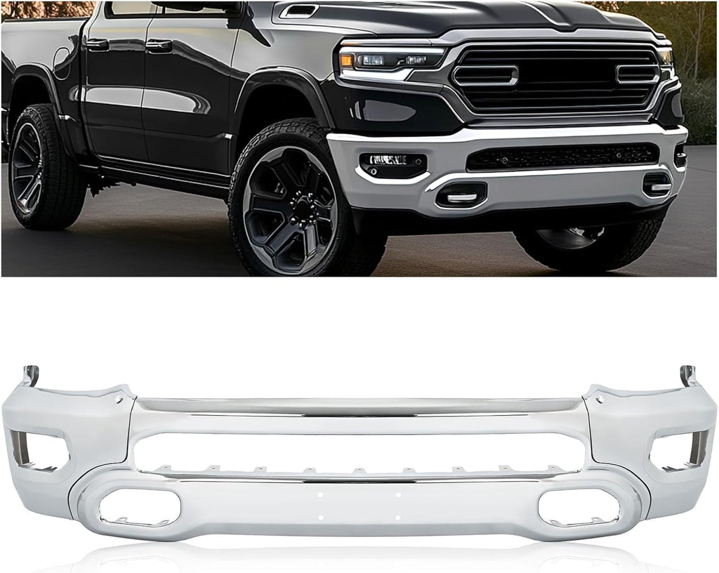 KUAFU Front Bumper Face Bar Compatible with 2019-2024 Dodge Ram 1500
