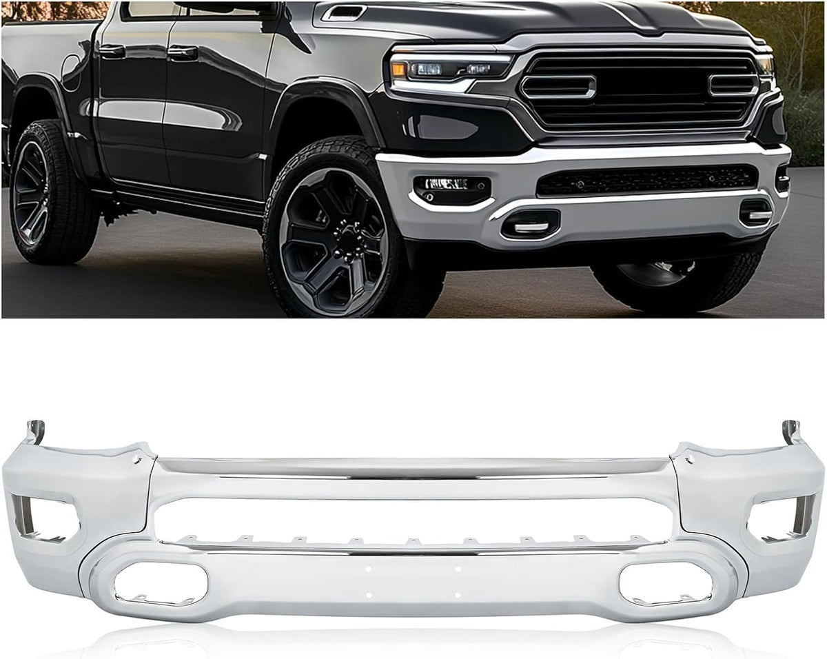 KUAFU Front Bumper Face Bar Compatible with 2019-2024 Dodge Ram 1500