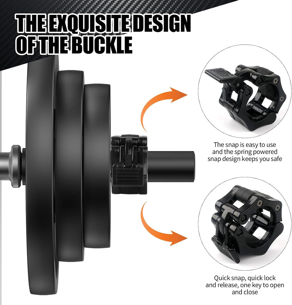 GreenBean 2PCS Olympic Adapter Sleeve 11.8" with Olympic Barbell Clamps 2", Converts 1" Standard Weight Plate Posts