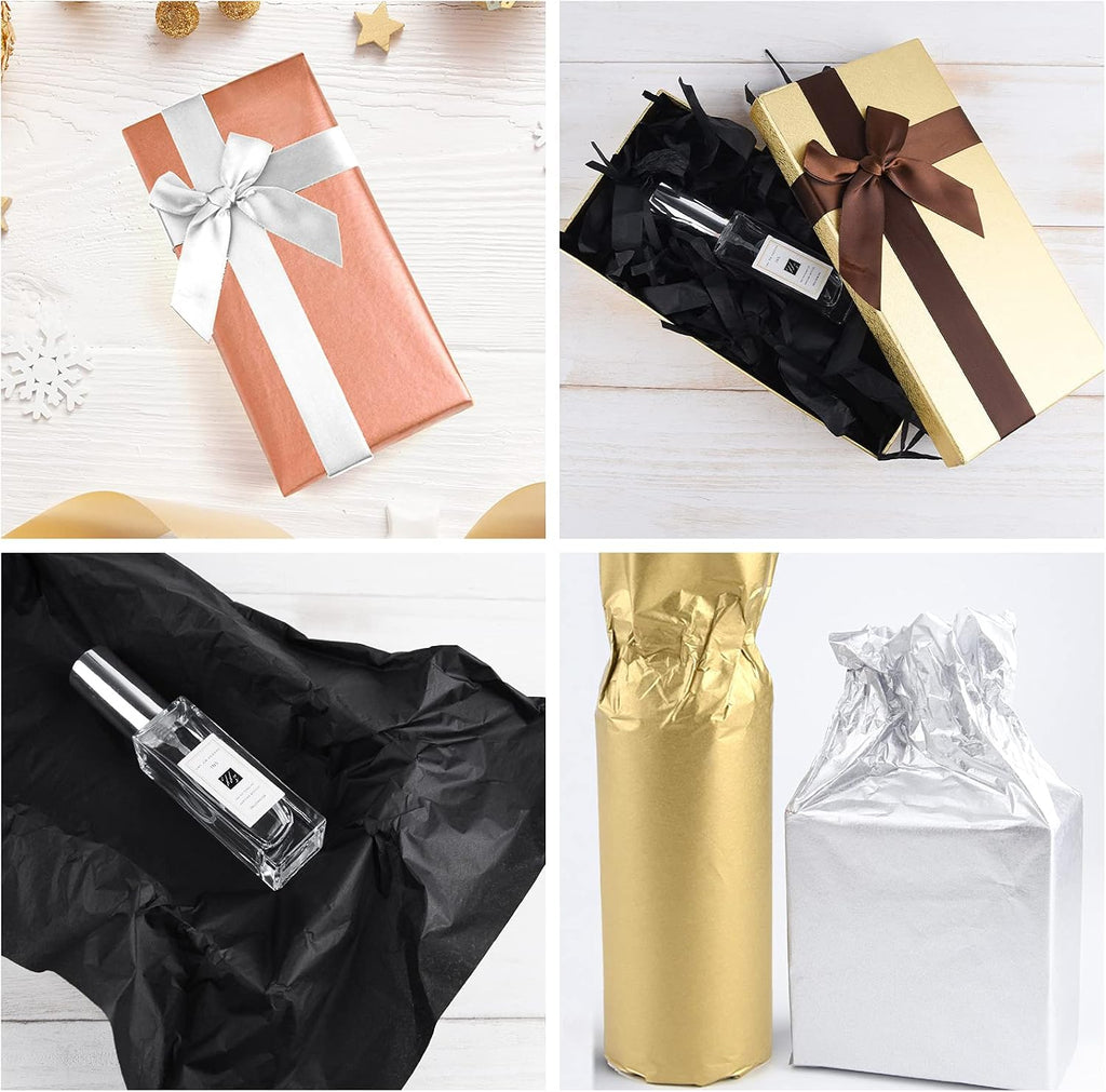 90 Sheets Metallic Gift Wrapping Paper Tissue Paper Bulk for Christmas Weddings Birthday Graduation Party Decor DIY