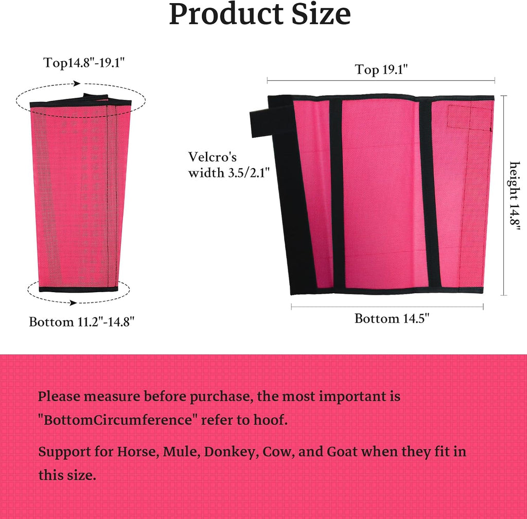 Mesh Horse Fly Boots, Pink, Set of 4