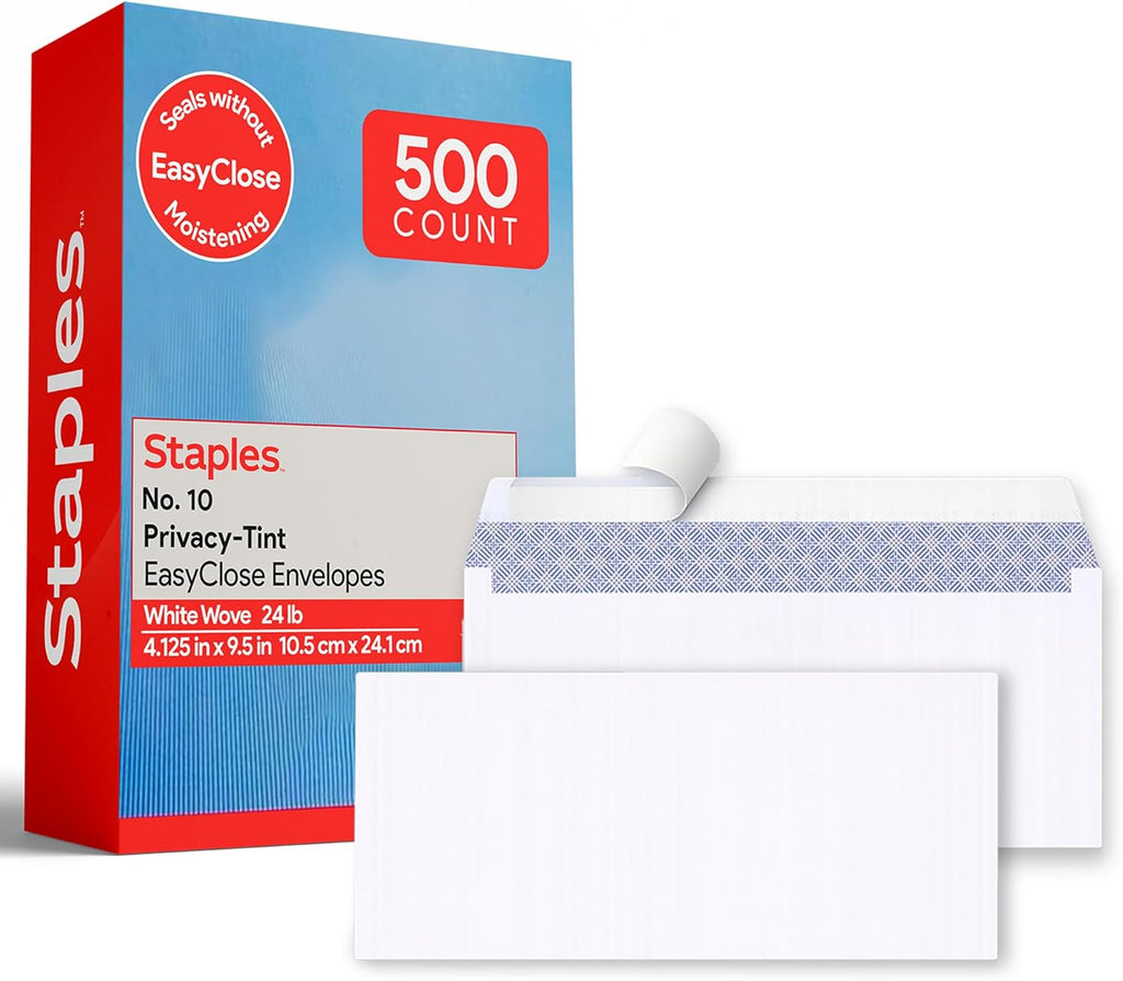 #10 QuickStrip EasyClose Security Envelopes, White, 1000/Ctn