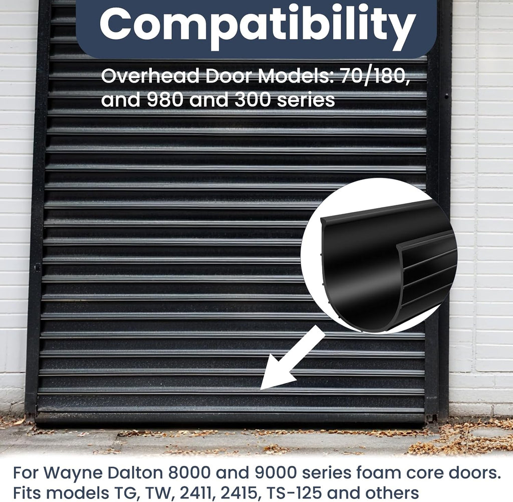 16 FT Wayne Dalton Garage Door Seal, Fits for Wayne Dalton Bottom 154448