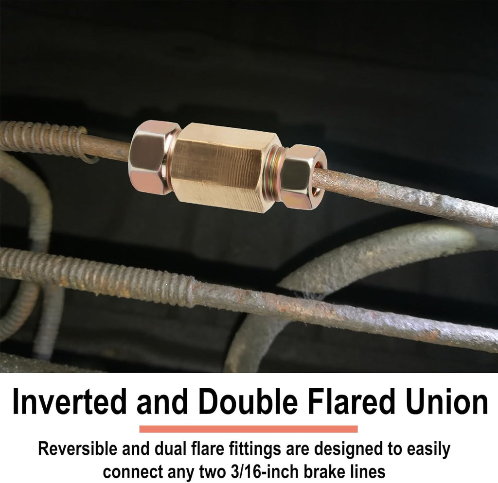 3/16 Brake Line Pressure Fittings, 12 Pieces 3/8 Inch Brake Line Fittings