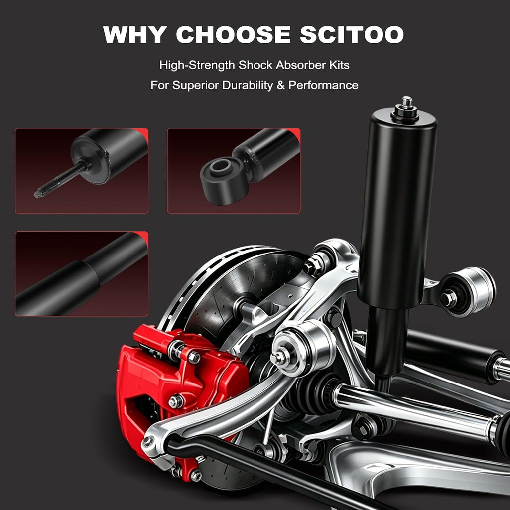 SCITOO 2pcs Rear Shock Absorbers Replace for Ford Escape FWD