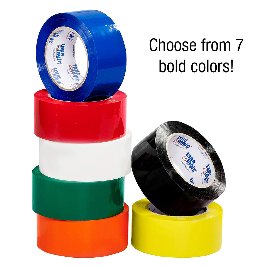 Tape Logic 2 Inch x 55 Yard 2.2 Mil Red, Heavy Duty Colored Packing Tape, 18 Pack, Perfect for Packing, Shipping