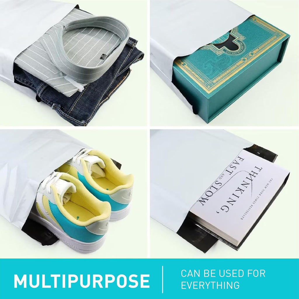 Poly Mailers 120 Pcs Mix Size Self Sealing Waterproof White