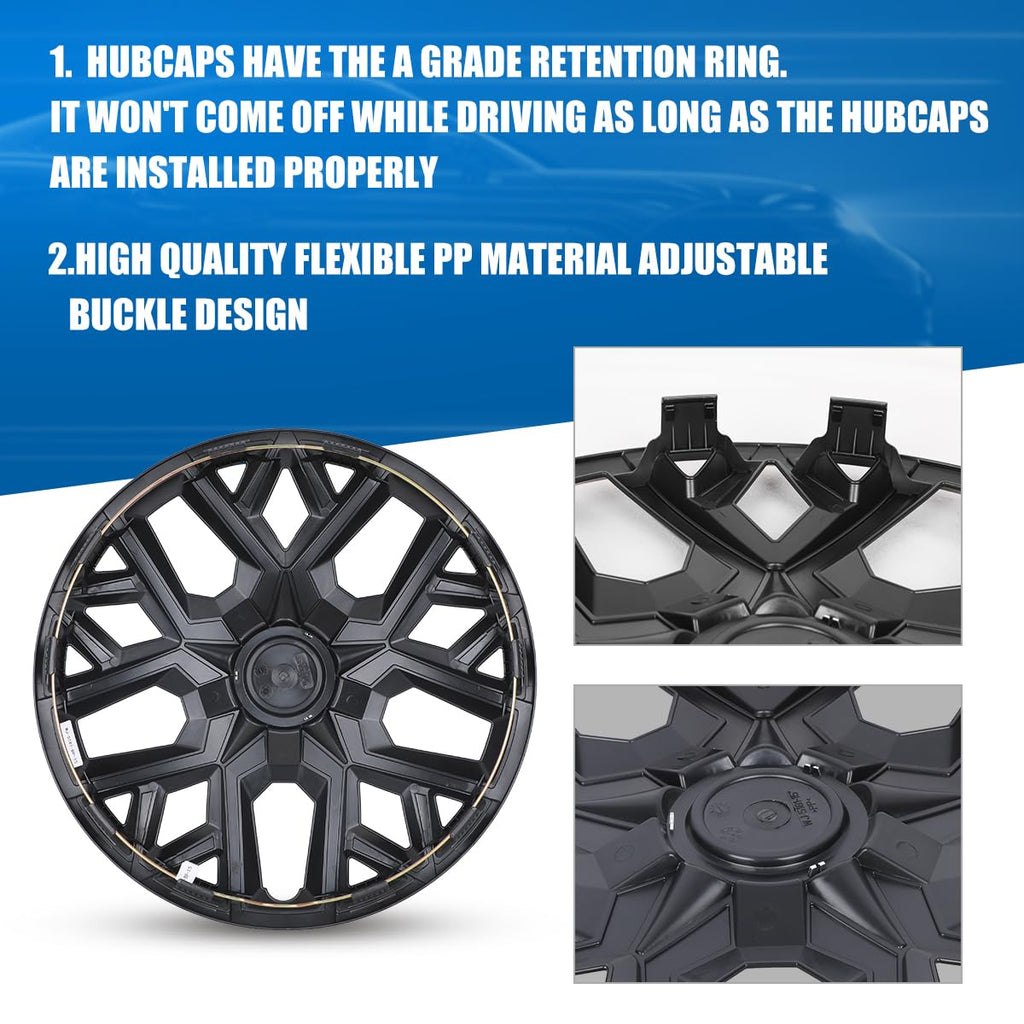 14" Universal Hubcaps for Steel Wheel Rims Cover+ Snap On