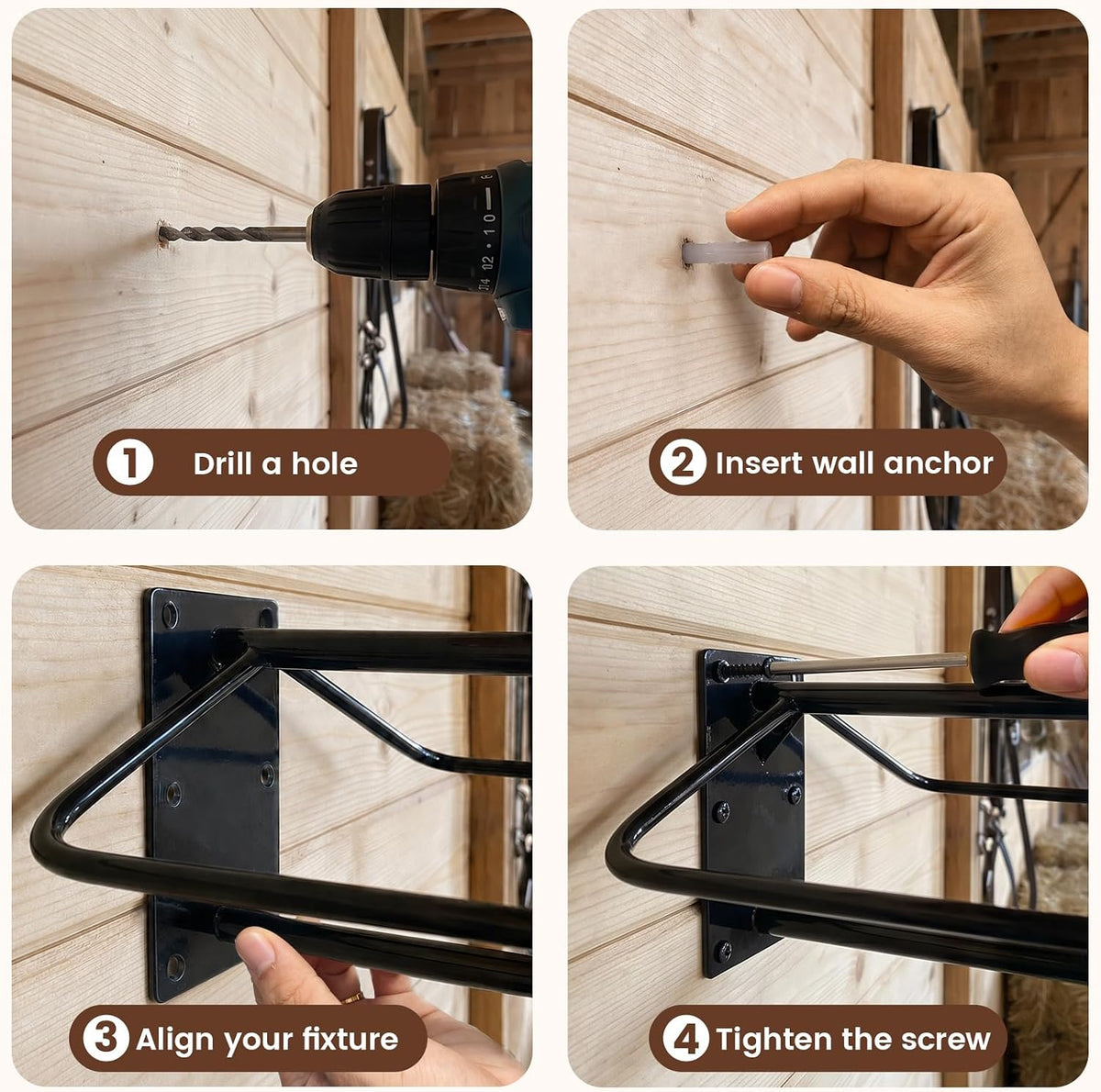 Saddle Rack Wall Mount for English&Western Saddles, 2PACK