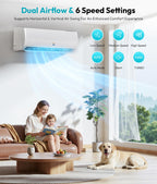 Mini Split AC/Heating System 12000 BTU Heat Pump, 20 SEER2 115V