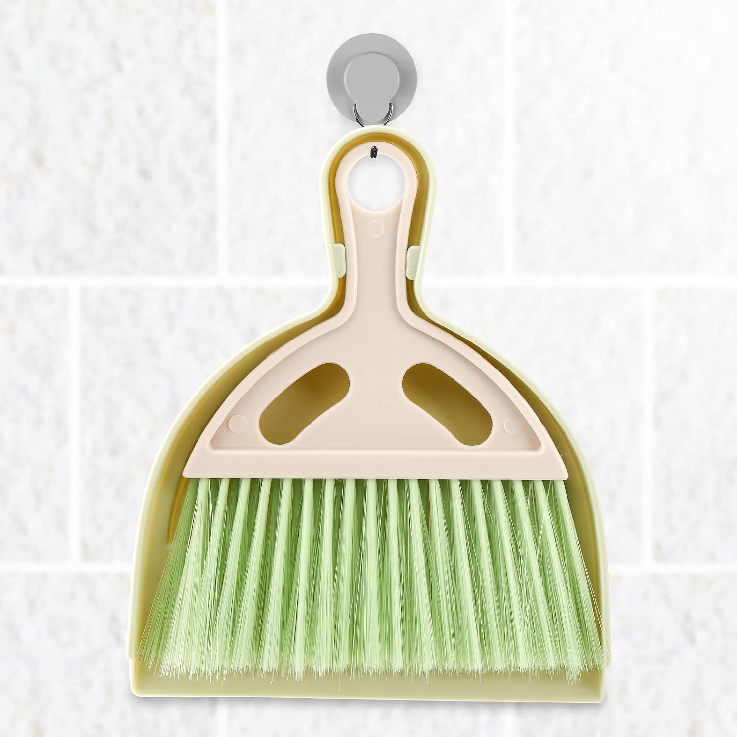 6 Pack Small Dustpan and Brush Set, Whisk Broom and Dust Pan with Handle, Nesting Tiny Cleaning Broom, Mini Hand