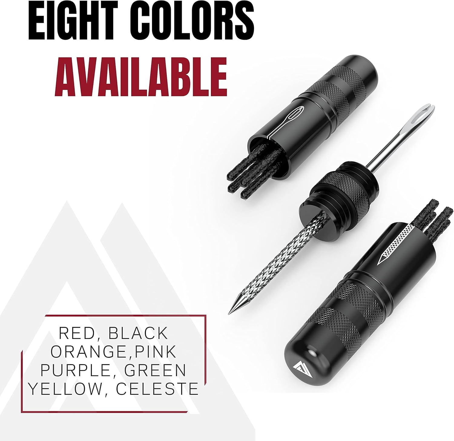 Tubeless Tire Repair Kit for Bikes 8 Colors! Fixes Mountain Bike and Road Bicycle Tire Punctures