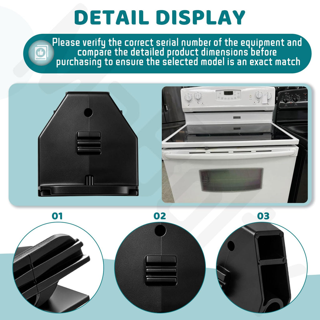 4 Pack W10807828 Range Oven Drawer Glide for Whirl-Pool Stove Models