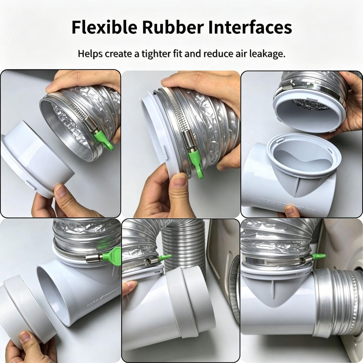 Nyoria 10FT Dryer Vent Hose Kit for Tight Space 4 Inch, 90 Degree Elbow