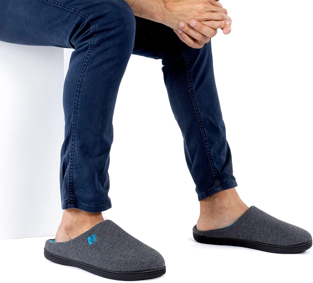 Men's Original Two-Tone Memory Foam Slipper | Slip-on, Indoor/Outdoor, House Use, Non-Slip, Machine Washable
