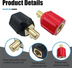05335 Welding Leads Adapter Set, Dinse-Type Machine Plug Connector, 2 Pack