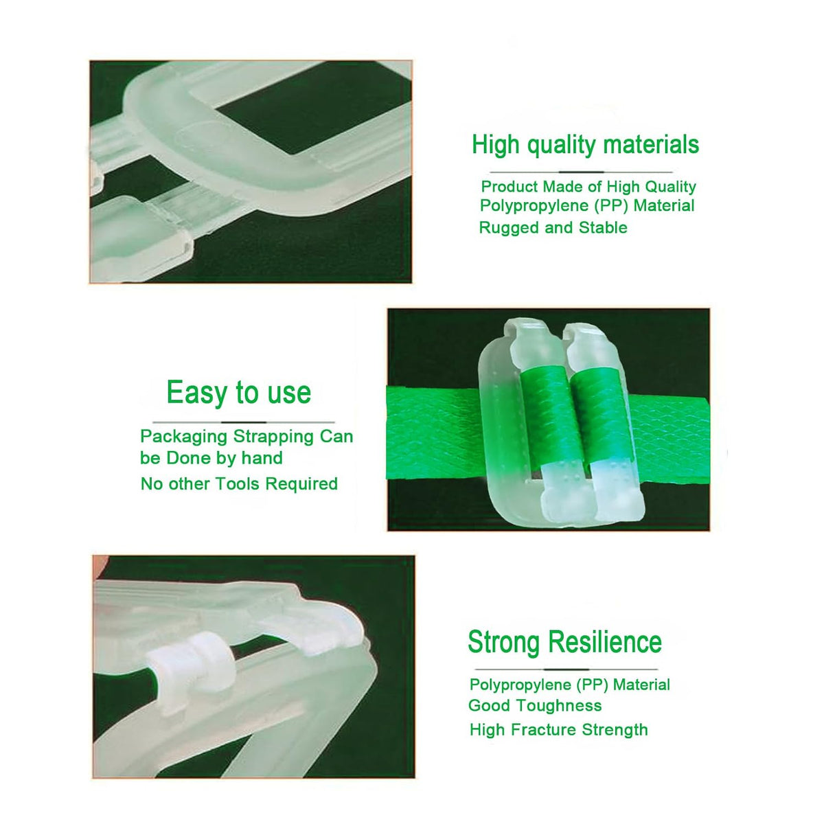 Plastic Packaging Banding Strapping Kit, Green