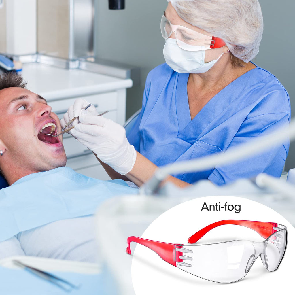 64 Pair Safety Glasses Bulk Clear Anti Fog Scratch Protect Eyewear Goggle