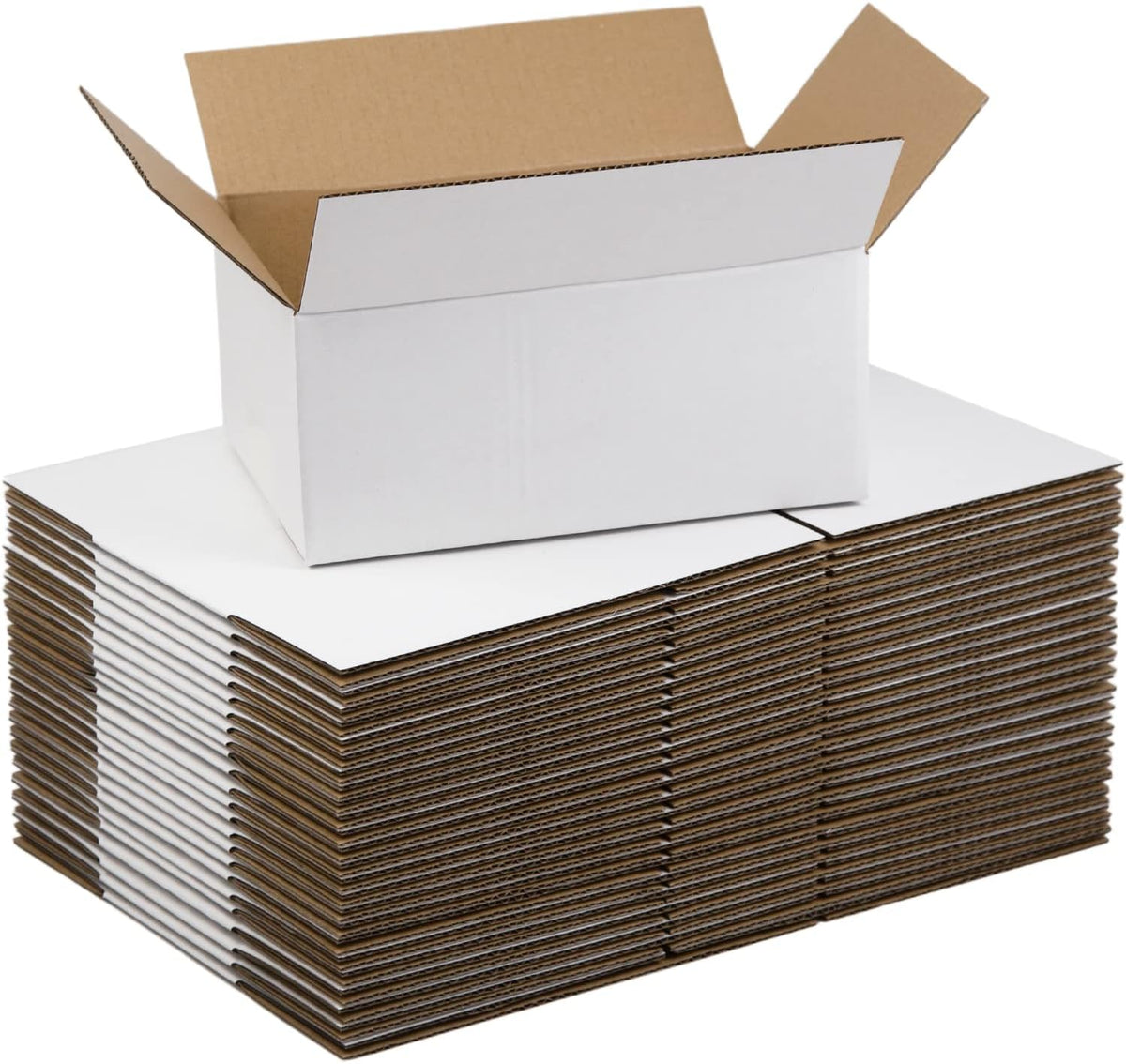 White Shipping Boxes 9x6x4 Inches Small Corrugated Cardboard Boxes, 25 Pack