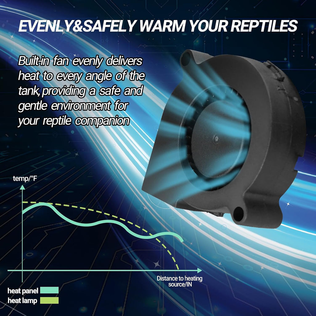 Reptile Heat Panel Adjustable Temperature Reptile Heating Plate, Non-Light Heating Solution with Expanded Heating