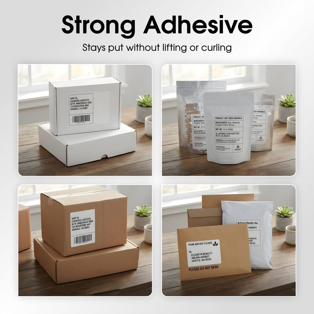 4" X 5" Matte White Printable Shipping Labels (250 Sheets, 1000 Stickers)