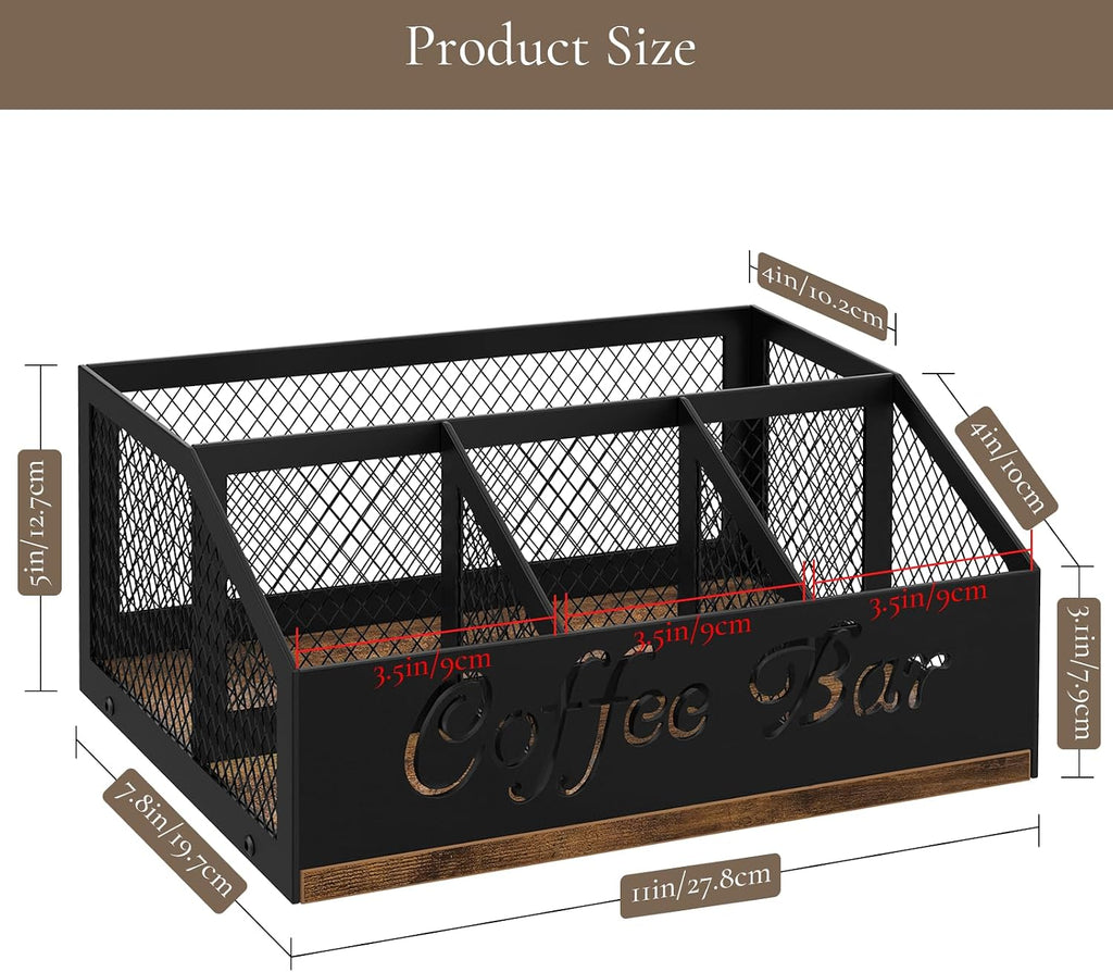 Coffee Station Organizer for Countertop, Coffee Bar Organizer