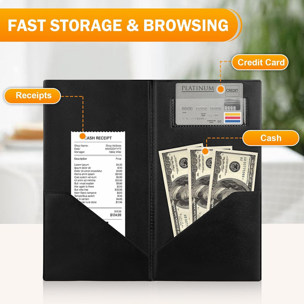 10 Pcs Server Books, Check Presenters for Restaurants