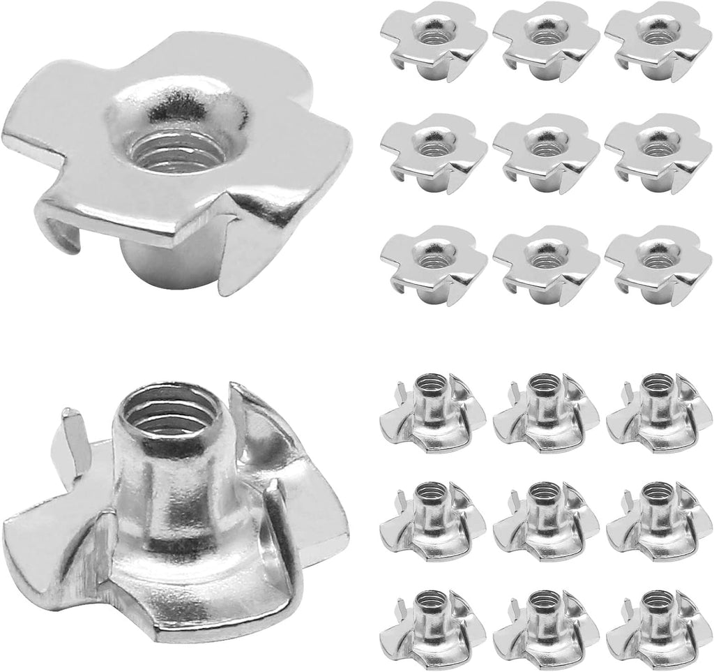 M4 x 7mm T-Nuts, Four Pronged Nut