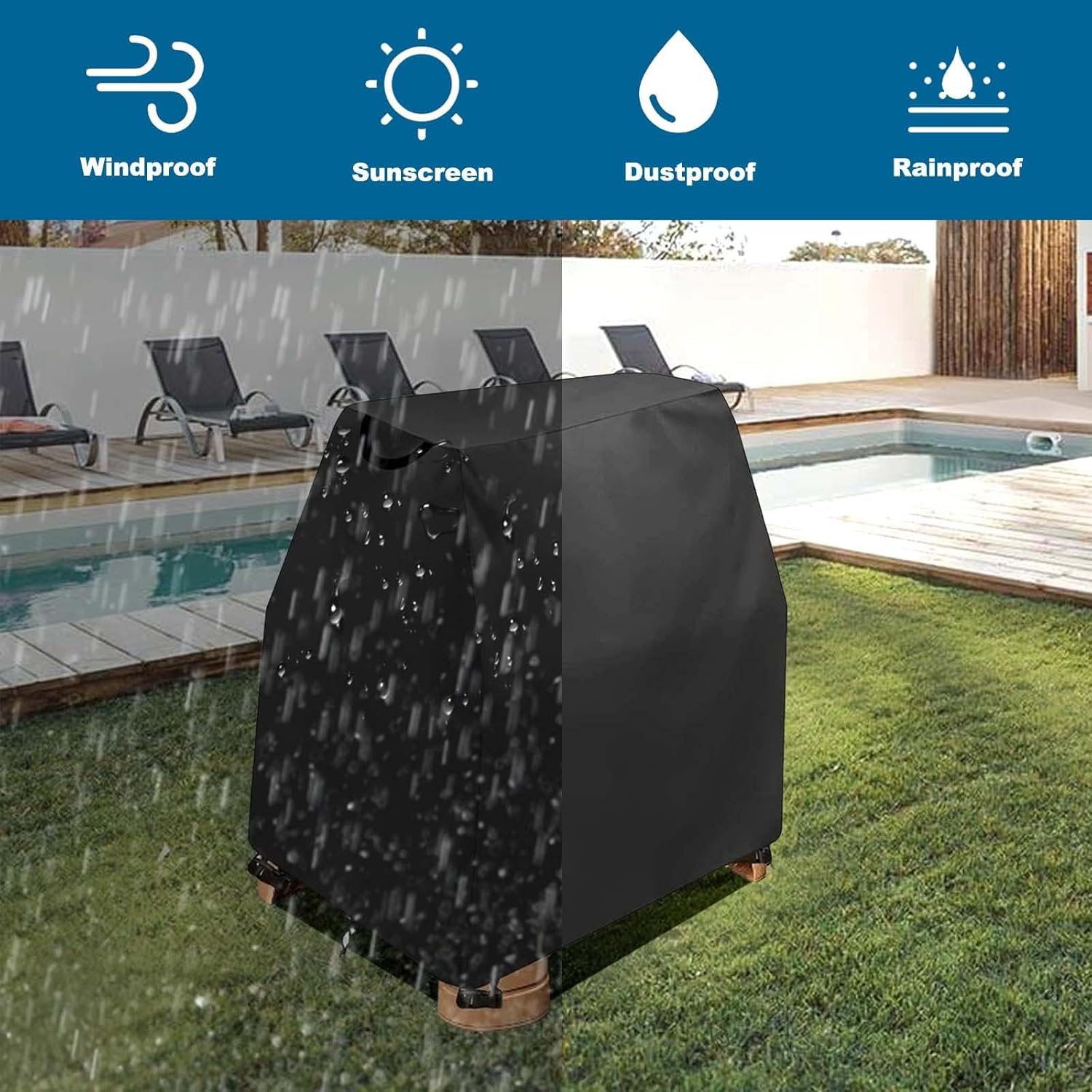 Kids Water Table Cover Fits Rain Showers Splash Pond Water Table for Toddlers, Waterproof Dustproof Outdoor Toys
