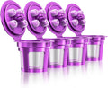 Universal 5-Hole Refillable Coffee Pods for K-Cups | Reusable Coffee Filters with Food-Grade Stainless Steel Mesh |