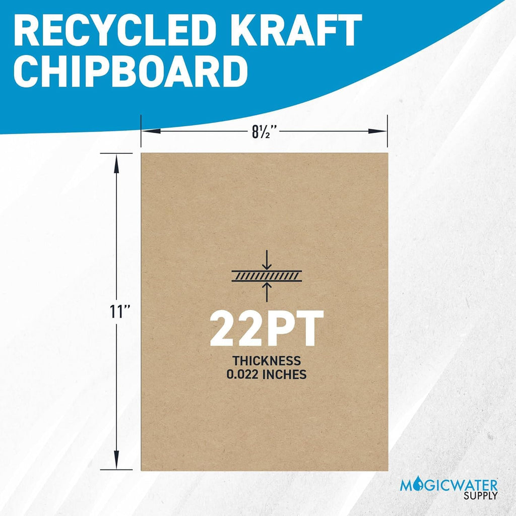 MagicWater Chipboard Sheet - 8.5x11 inch - 22 pt - 0.022" Thick - 25 Pack