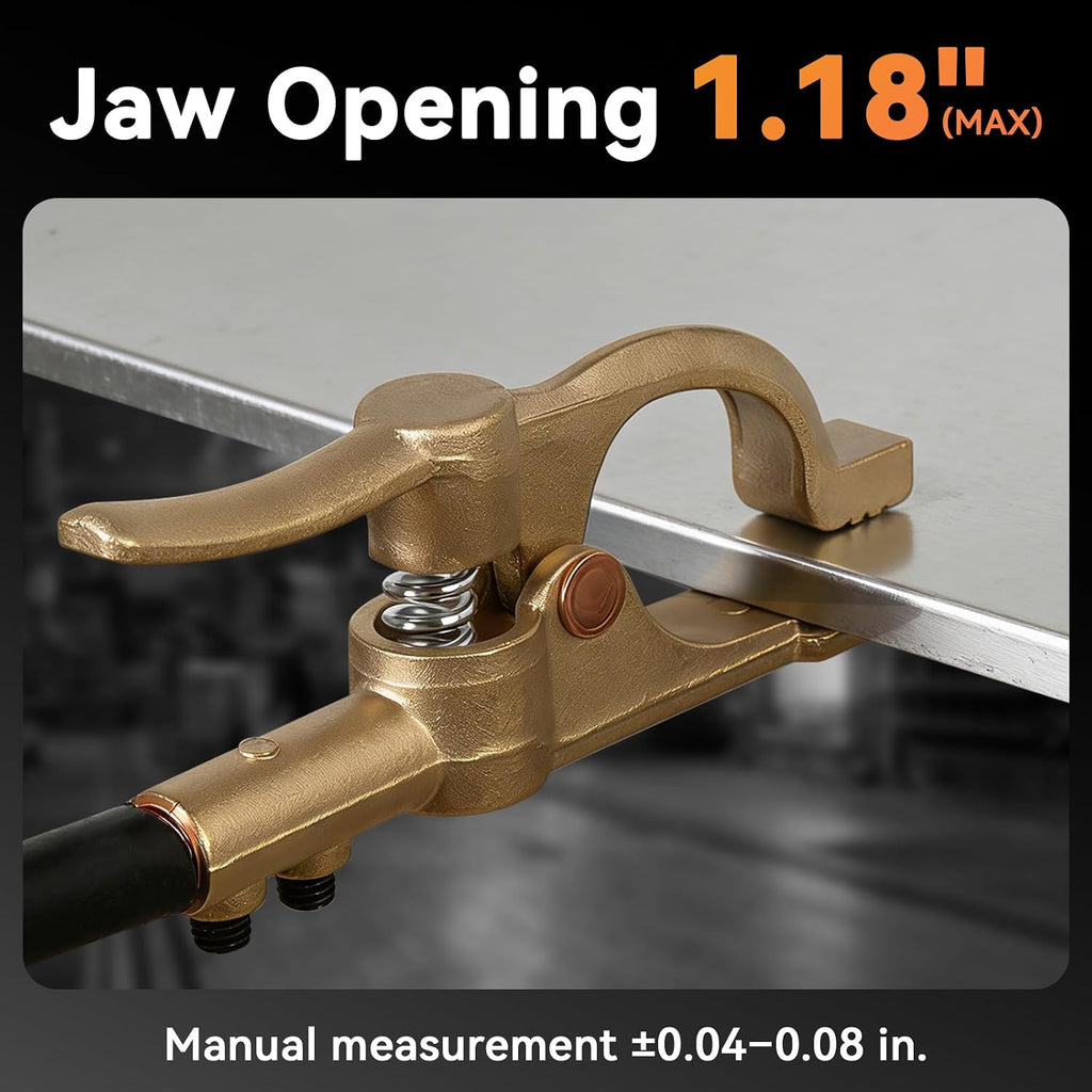 300 Amp Brass Welding Ground Clamp, Heavy Duty Clamp for Welders