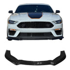 Fit 2021-2023 Ford Mustang Mach 1 Coupe Front Bumper Lip Matte Black