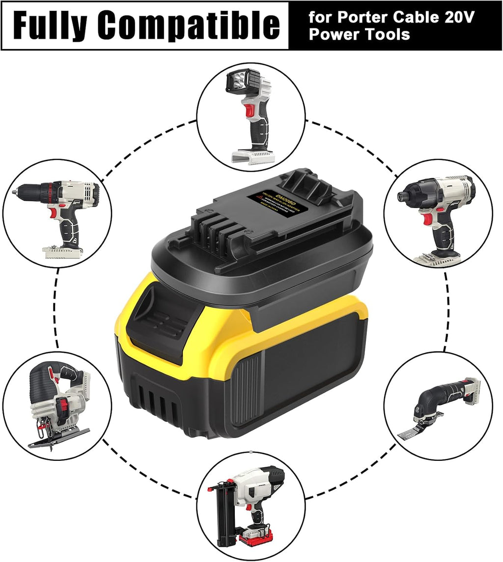 Battery Adapter for Porter Cable 20V Cordless Tools (1 Adapter Only)