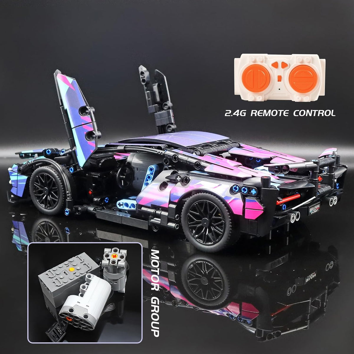 Remote Control Car Building Set, 1:14 Technical Sports Racing Building Kit