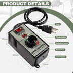 AC Motor Speed Controller, 120V 15A Speed Regulator for Brushed Motors