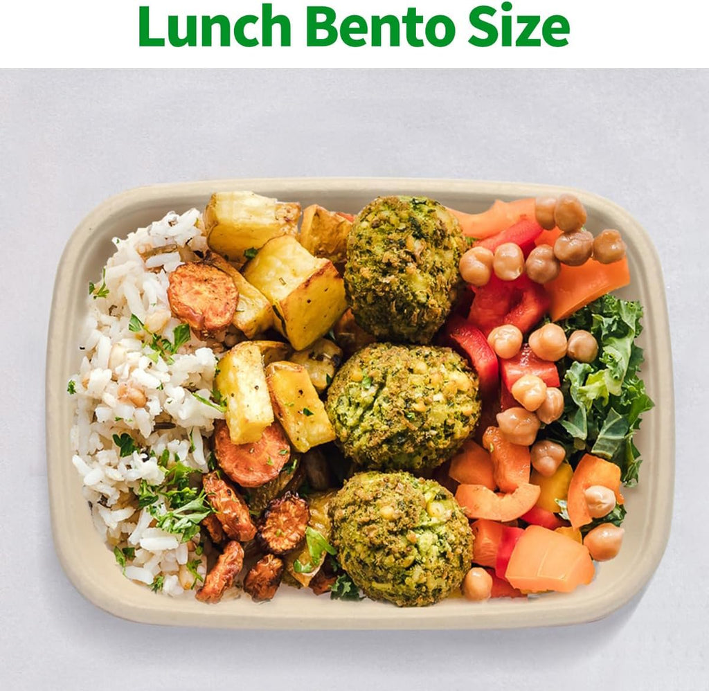 32 oz Large Rectangle Paper Bowls 100 Pack for Burrito Taco Salads