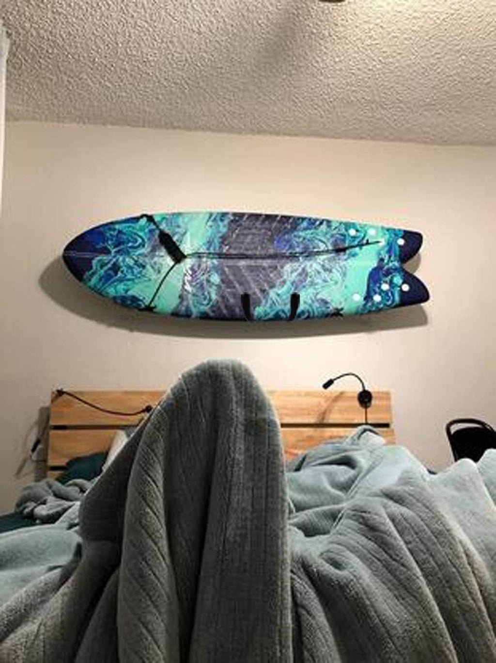 Surfboard Wall Mount Rack, for Ski and Snowboard Storage Rack, Wakeboard Wall Rack Display Mount, Skateboard Wall