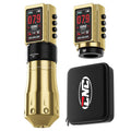 Wireless Tattoo Machine with 3600mAh Dual Batteries Adjustable 7 Strokes 2.4-4.2mm Rotary Pen LED Display Brushless