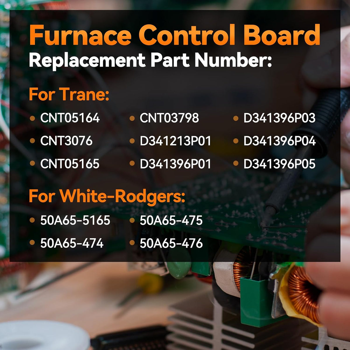 50A65-475 Furnace Control Board for Trane | Replaces 50A65-474 476 5165