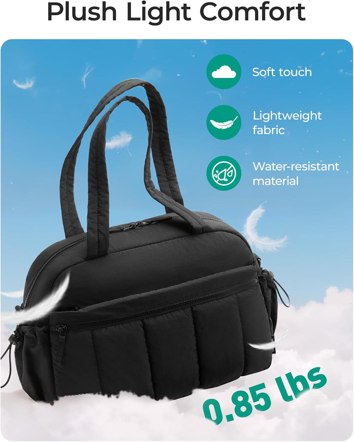 Gym Bag for Women, Duffle Bag for Travel with Wet Pocket, Lightweight Carry on Weekender Duffel, Water Resistant
