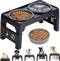 Collapsible Dog Bowls Raised Elevated Adjust Stand