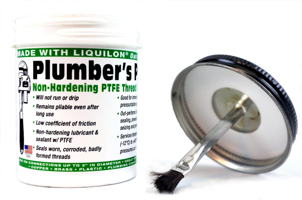 Plumber’s Pal Non-Hardening PTFE Thread Sealant Paste (5oz) | Seals Worn Metal and Plastic Pipe Threads, High