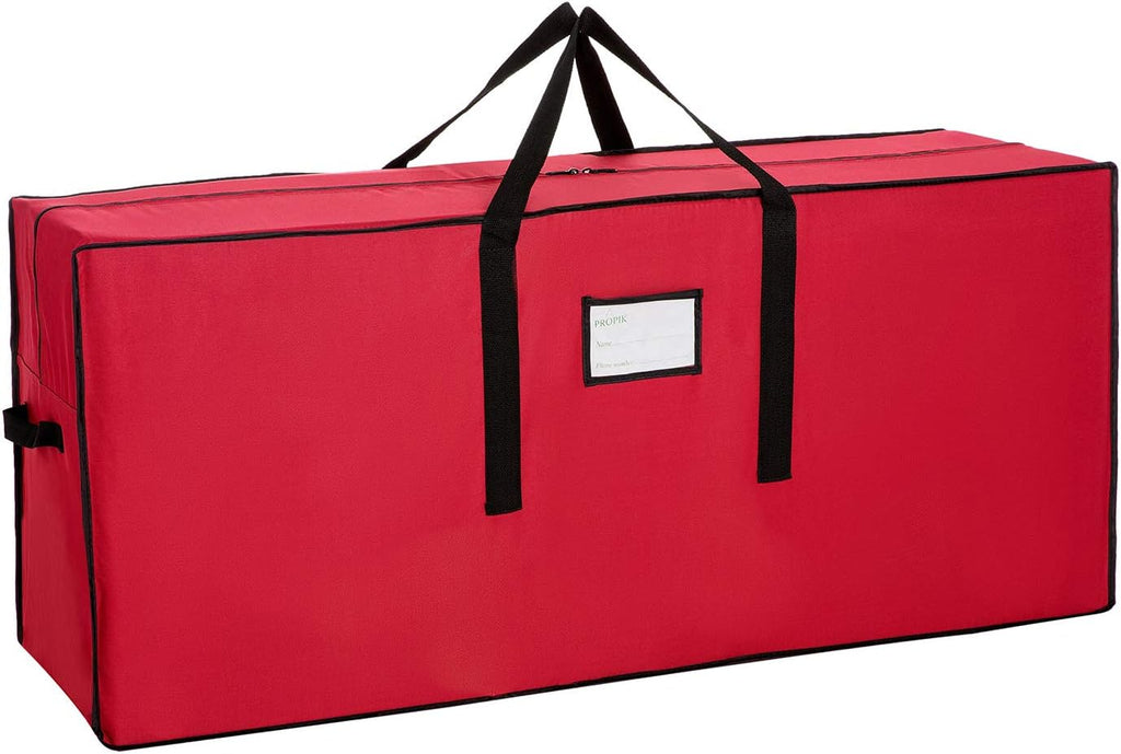 Christmas Tree Storage Bag,Fits Up to 6 ft Tall Artificial Tree,Heavy Duty 600D Canvas Red Christmas Tree Storage