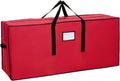 Christmas Tree Storage Bag,Fits Up to 6 ft Tall Artificial Tree,Heavy Duty 600D Canvas Red Christmas Tree Storage