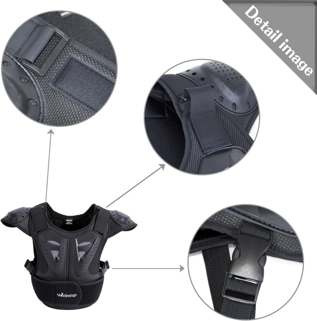 Kids Dirt Bike Chest Protector Motocross Adjustable Youth Chest Protector Shock-Resistant Dirt Bike Gear for ATV